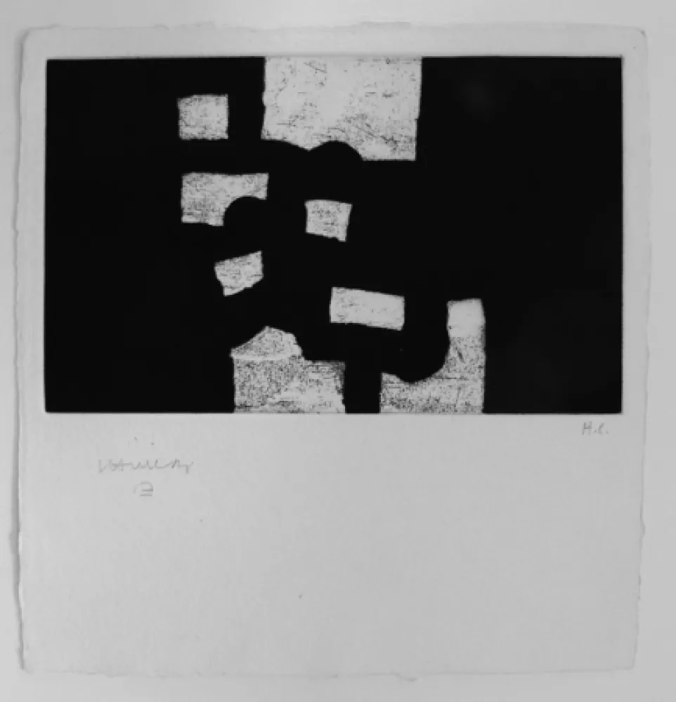 Etching Chillida - Bultzada