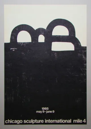 Lithograph Chillida - Chicago