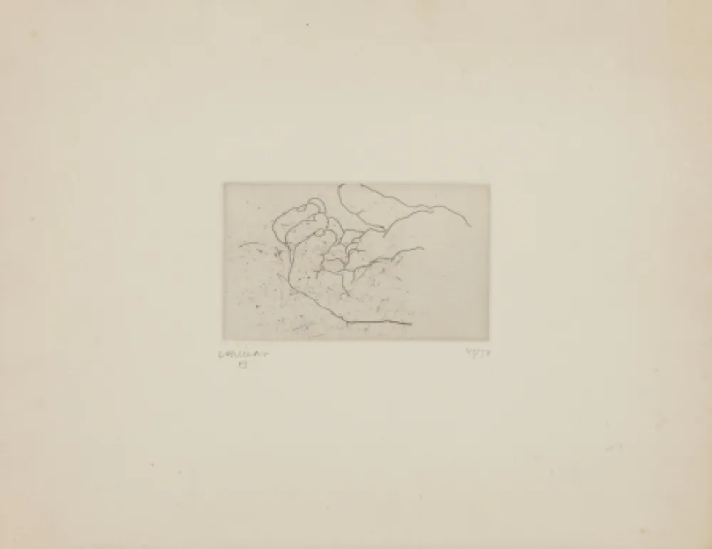 Engraving Chillida - Esku IV (Mano IV)