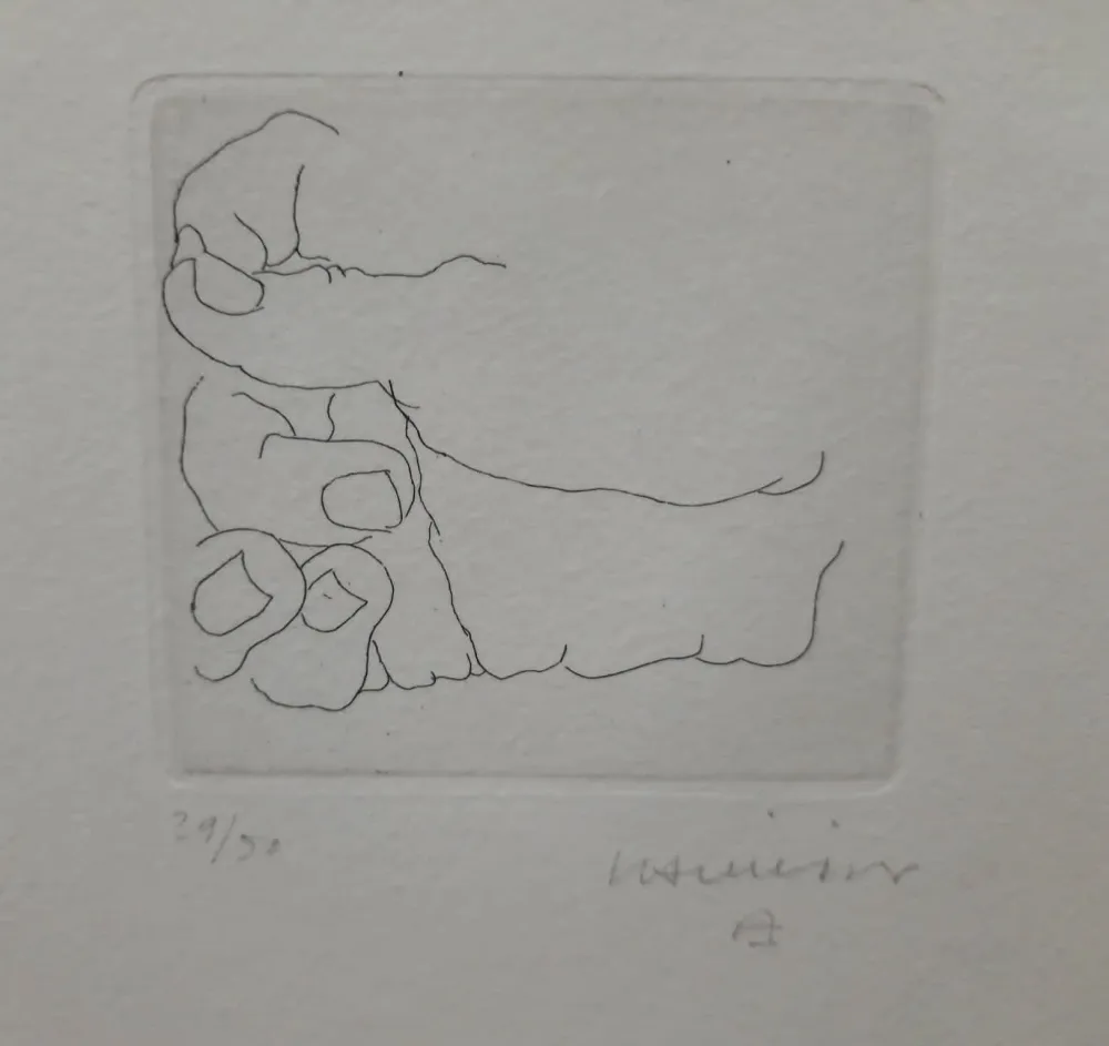 Drypoint Chillida - Esku V
