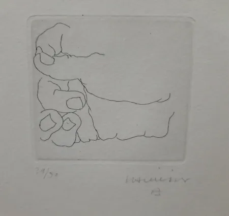 Drypoint Chillida - Esku V