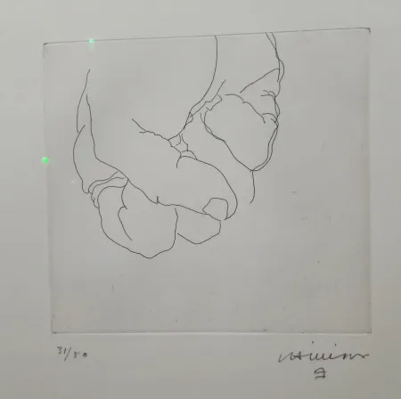 Etching Chillida - Esku VI