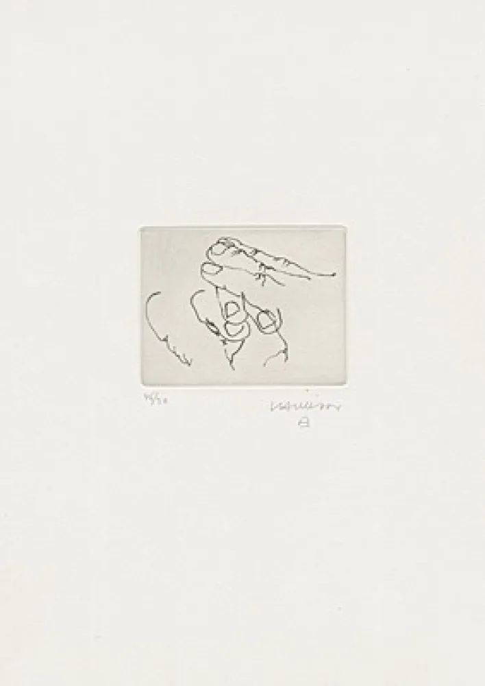 Drypoint Chillida - Esku VIII