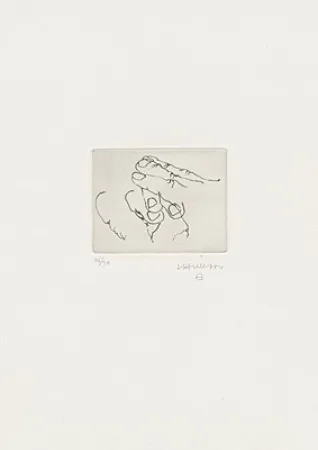 Drypoint Chillida - Esku VIII