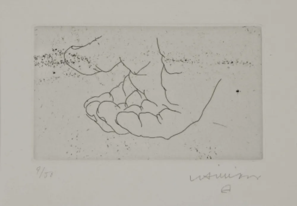 Etching Chillida - Esku XI