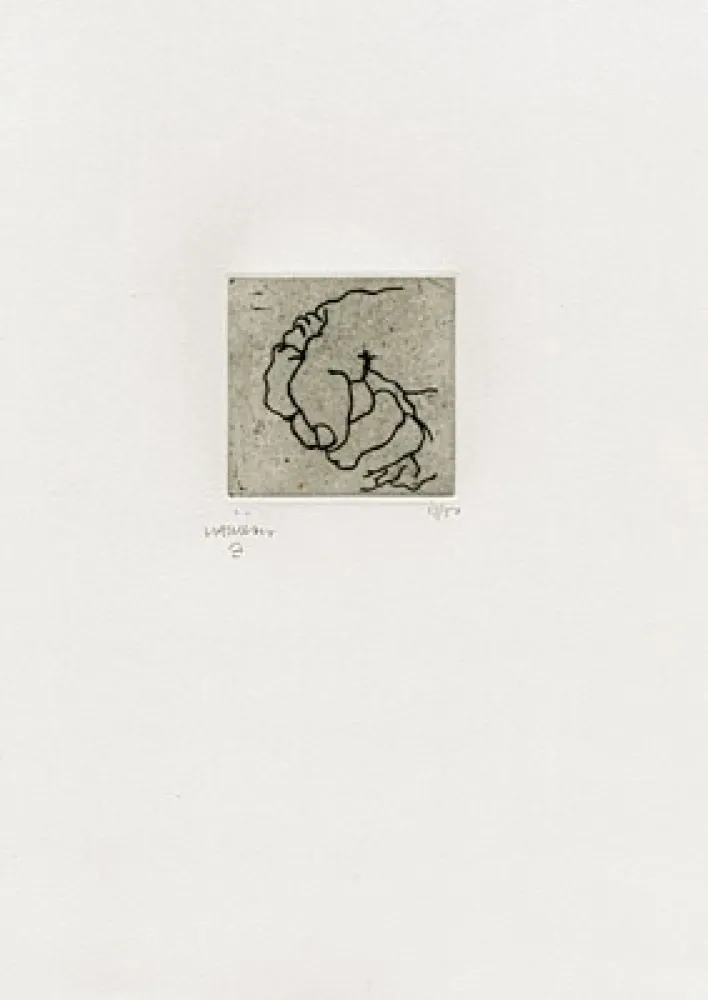 Drypoint Chillida - Esku XV