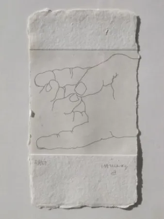 Engraving Chillida - ESKU XXVII