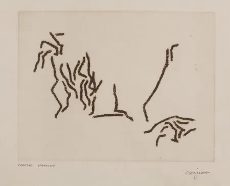 Etching Chillida - Glissement de Limites (First print)