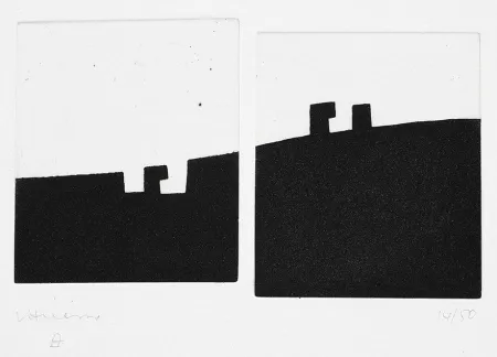 Engraving Chillida - Gora Bera – Arriba Abajo