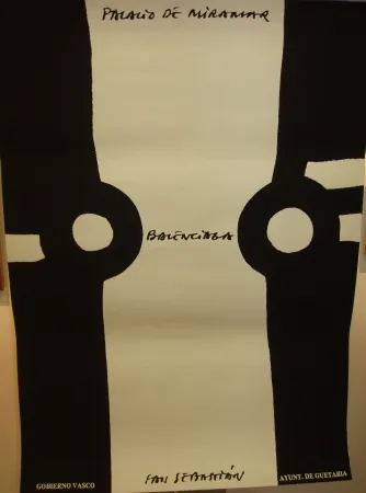 Poster Chillida - Homenaje a cristobal Balenciaga