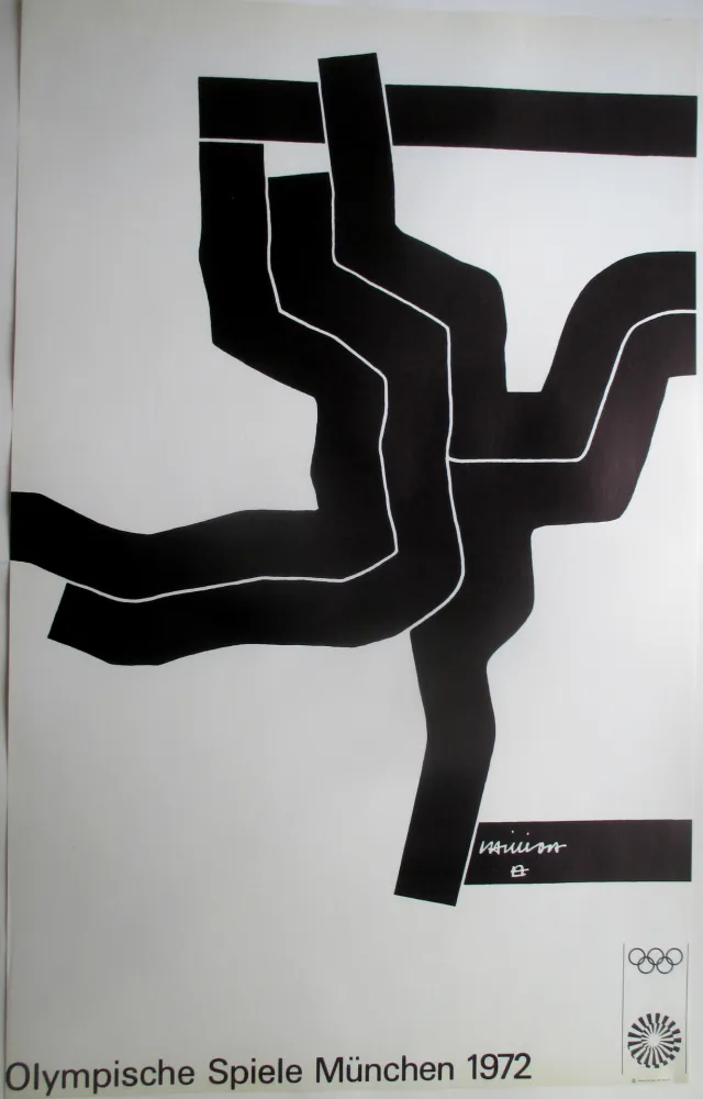 Lithograph Chillida - Olympic Games 1972, original lithograph
