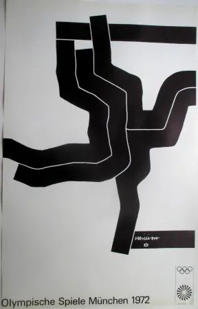 Lithograph Chillida - Olympic Games 1972, original lithograph