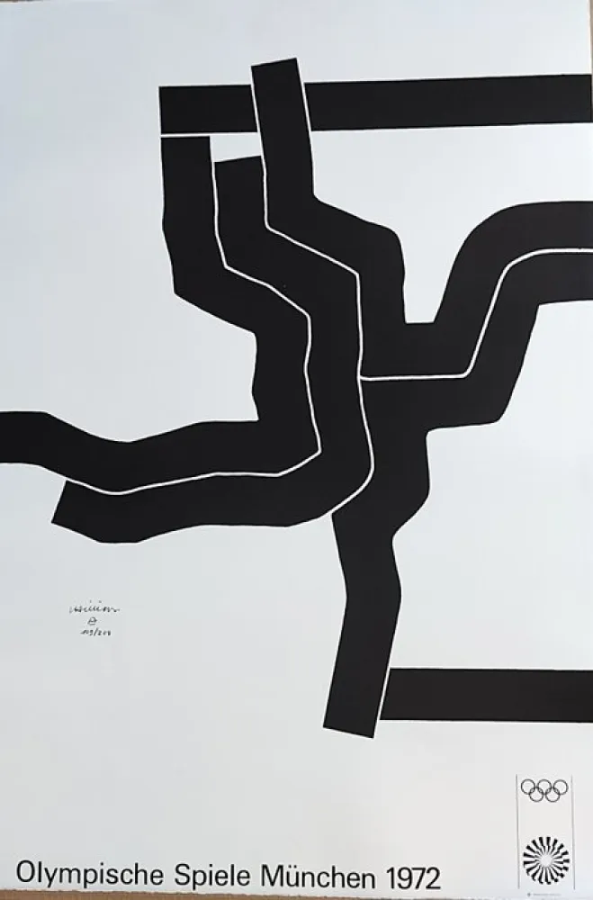 Lithograph Chillida - Olympische Spiele München 1972