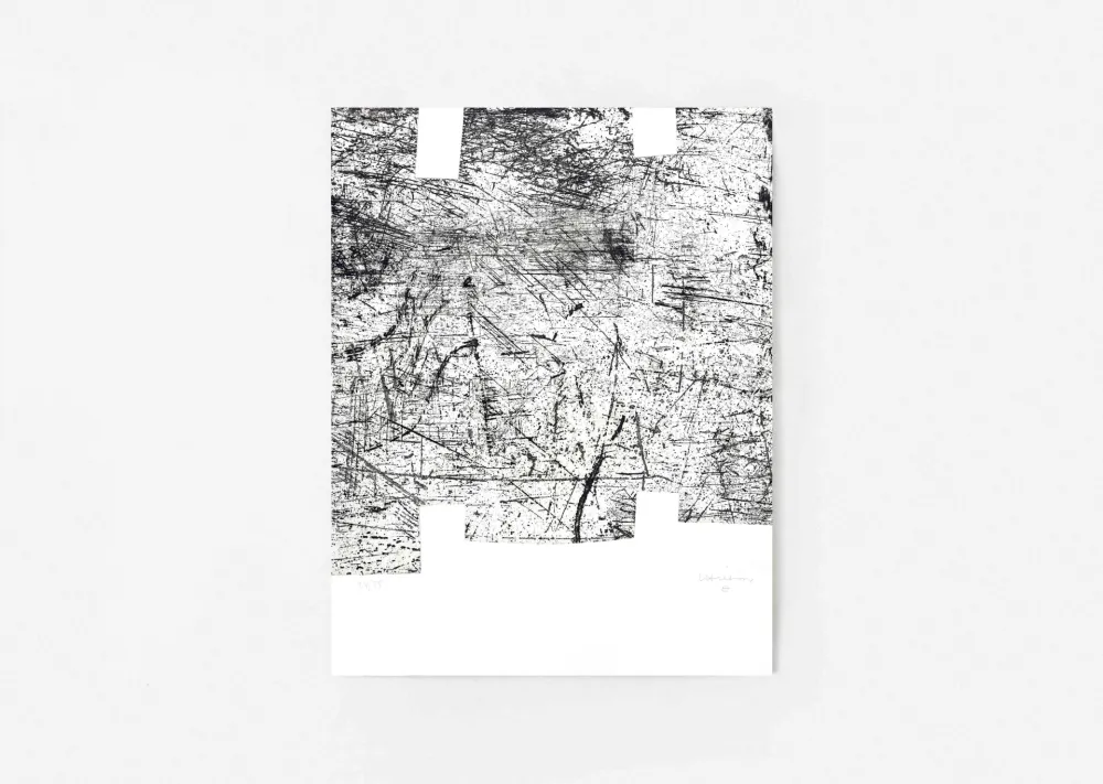 Etching Chillida - Une hélène de vent ou de fumée 