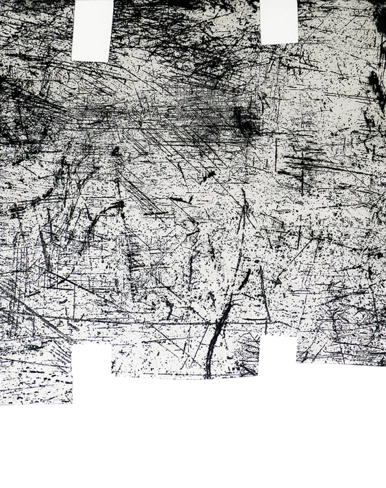 Etching And Aquatint Chillida - Une helene de vent ou fumee I