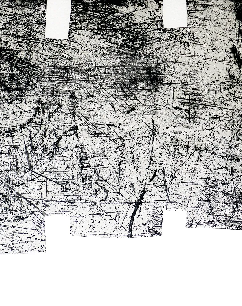 Etching Chillida - Une helene de vent ou fumee I