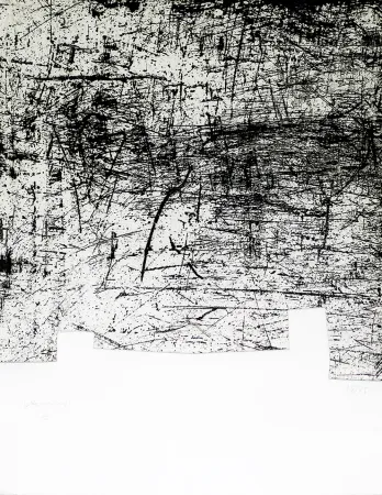 Etching And Aquatint Chillida - Une helene de vent ou fumee II