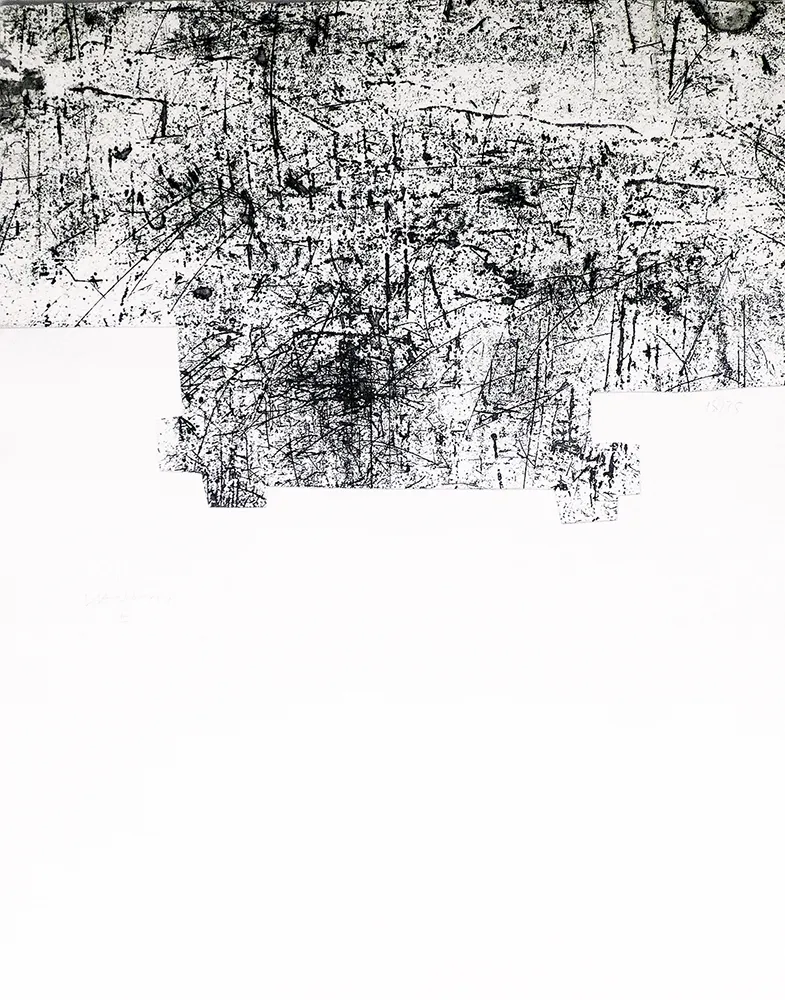 Etching Chillida - Une helene de vent ou fumee III