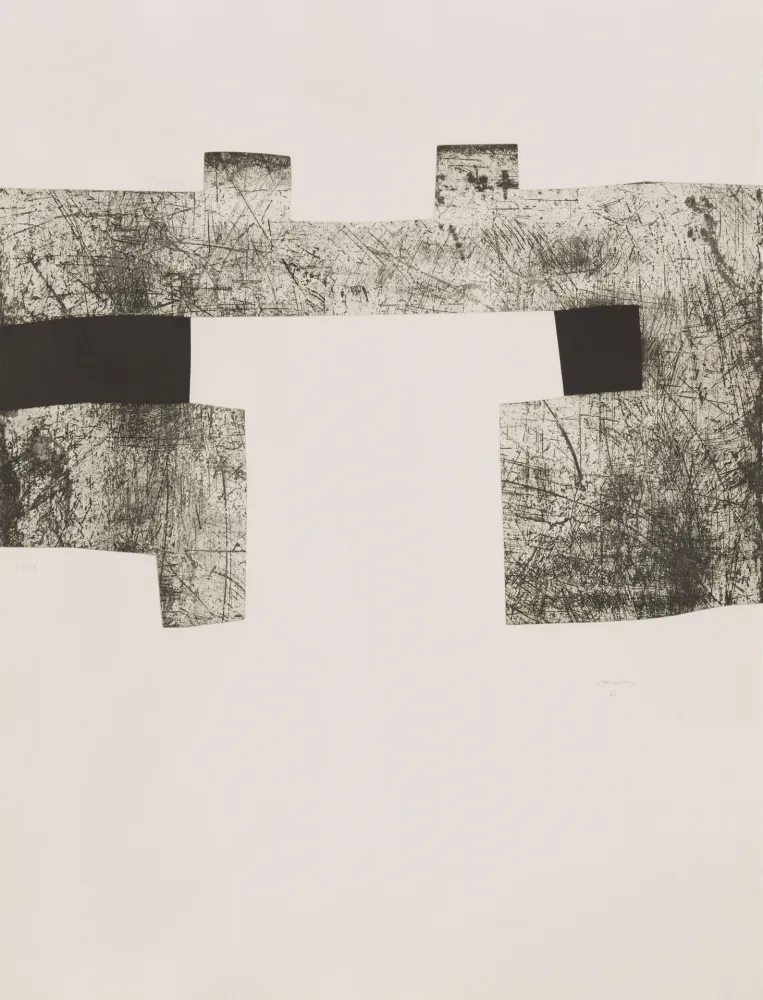 Etching And Aquatint Chillida - Zubi Aundi (Big Bridge)