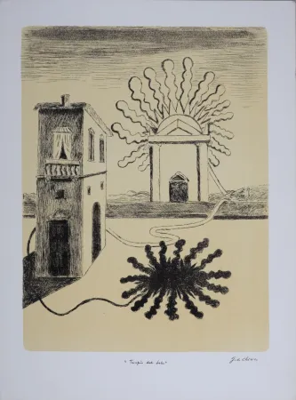 Lithograph Chirico (De) - Le Temple du Soleil