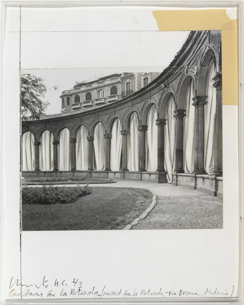 Screenprint Christo - Curtains for La Rotonda