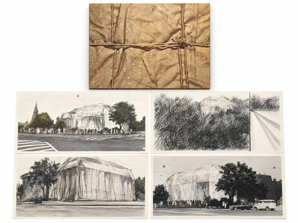 Screenprint Christo & Jeanne-Claude - Wrapped Kunsthalle Bern, Project (complete portfolio of four)