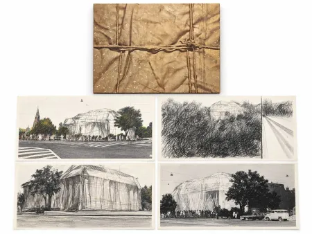 Screenprint Christo & Jeanne-Claude - Wrapped Kunsthalle Bern, Project (complete portfolio of four)