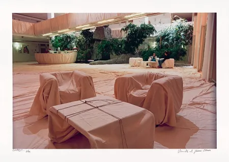 Lithograph Christo - Museum Würth Wrapped Chairs