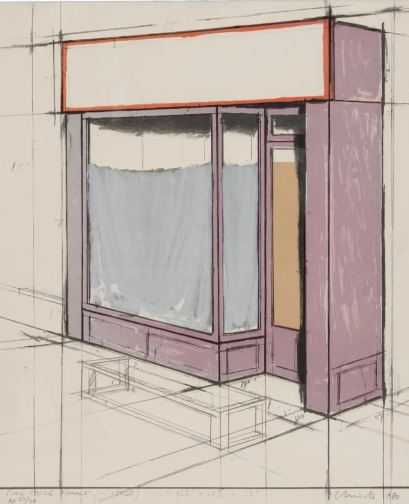 Multiple Christo - Pink Store Front, Project (from Marginalia)