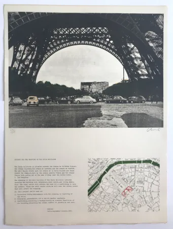 Lithograph Christo - Projet pour l’emballage de l’Ecole militaire