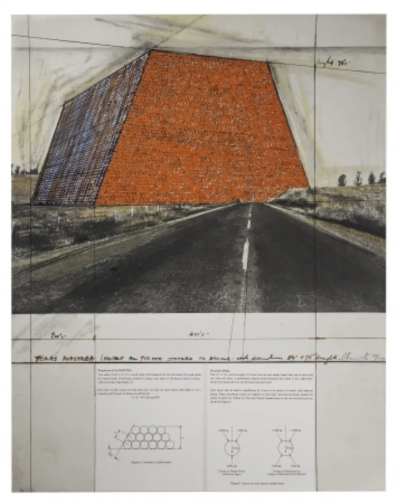 Screenprint Christo - Texas Mastaba