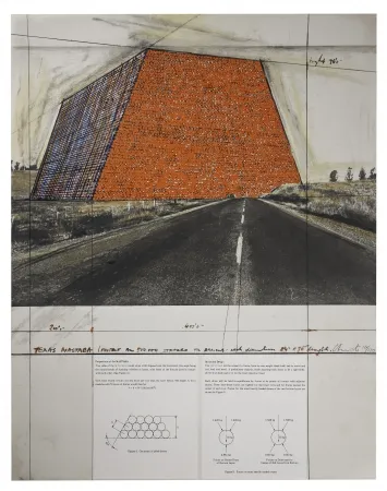 Screenprint Christo - Texas Mastaba