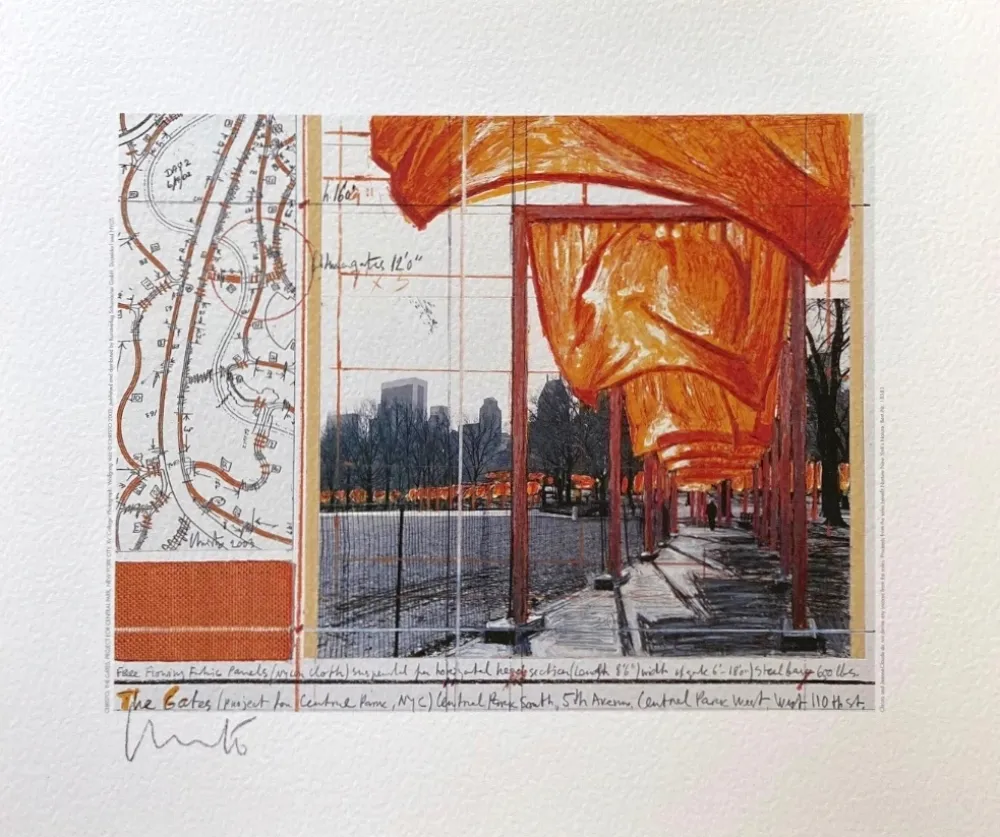 Lithograph Christo - The Gates (a)