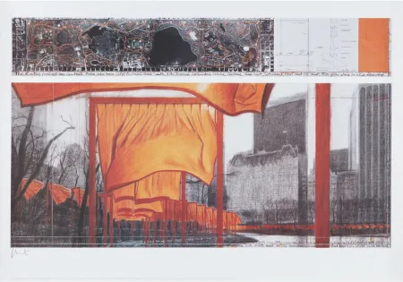 Lithograph Christo - The Gates (p)
