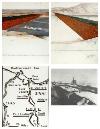 Screenprint Christo - Wall of 10 Million Oil Drums, Project for the Suez Canal