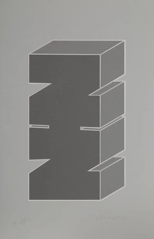 Screenprint Chryssa - Times Square Fragment #5