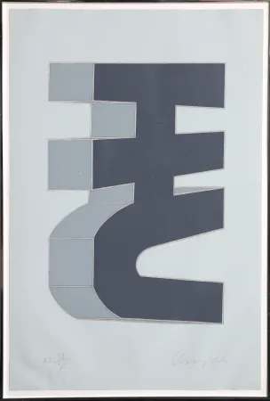 Screenprint Chryssa - Times Square Fragment #6