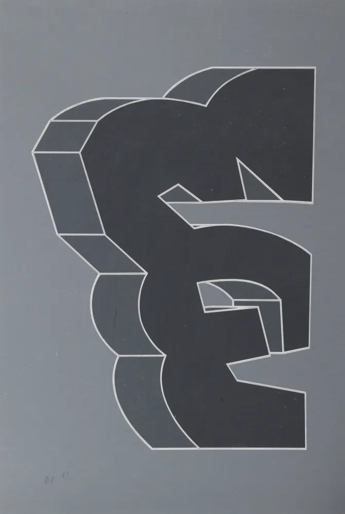 Screenprint Chryssa - Times Square Fragment XII