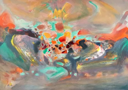 Lithograph Chu Teh Chun  - Aurora 