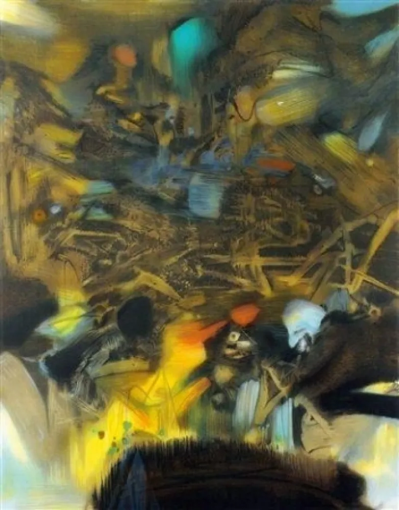 Lithograph Chu Teh Chun  - Composition 6