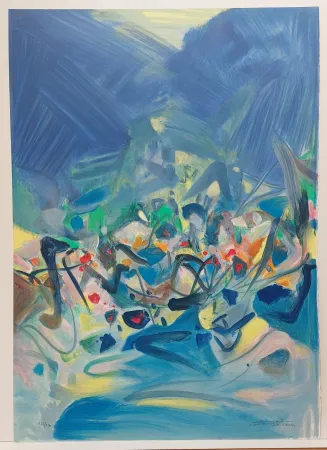 Lithograph Chu Teh Chun  - Composition XXX 