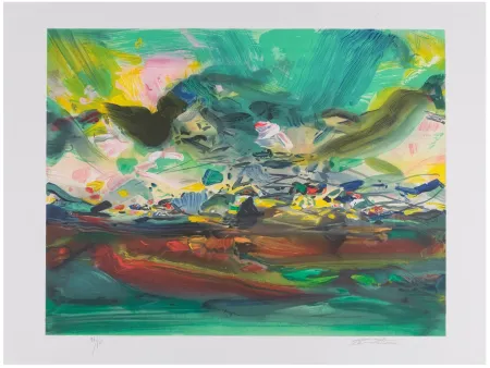 Lithograph Chu Teh Chun  - Étincelante élégance 