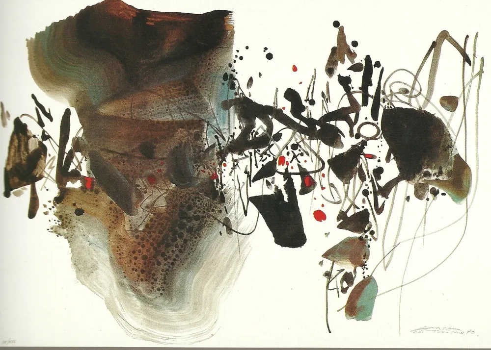 Lithograph Chu Teh Chun  - JO BARCELONE 1992