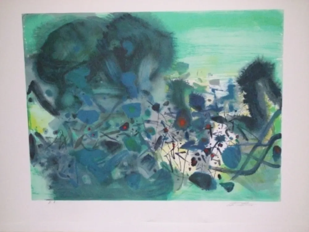 Lithograph Chu Teh Chun  - Sans titre I