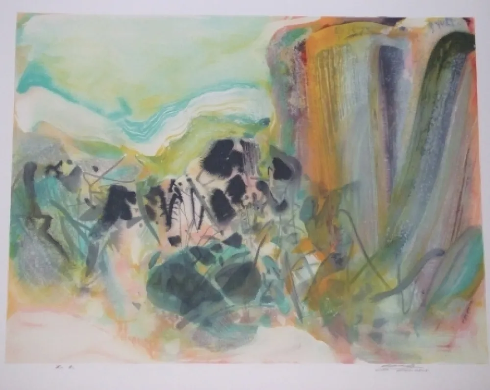 Lithograph Chu Teh Chun  - Sans titre VIII