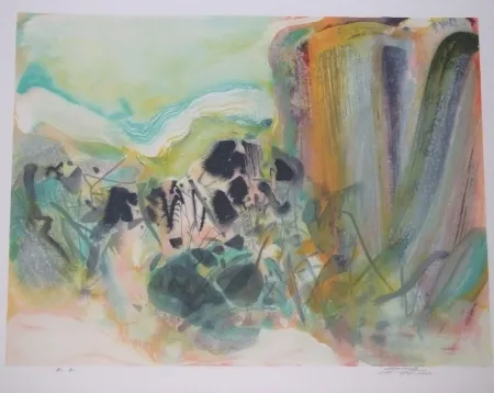 Lithograph Chu Teh Chun  - Sans titre VIII