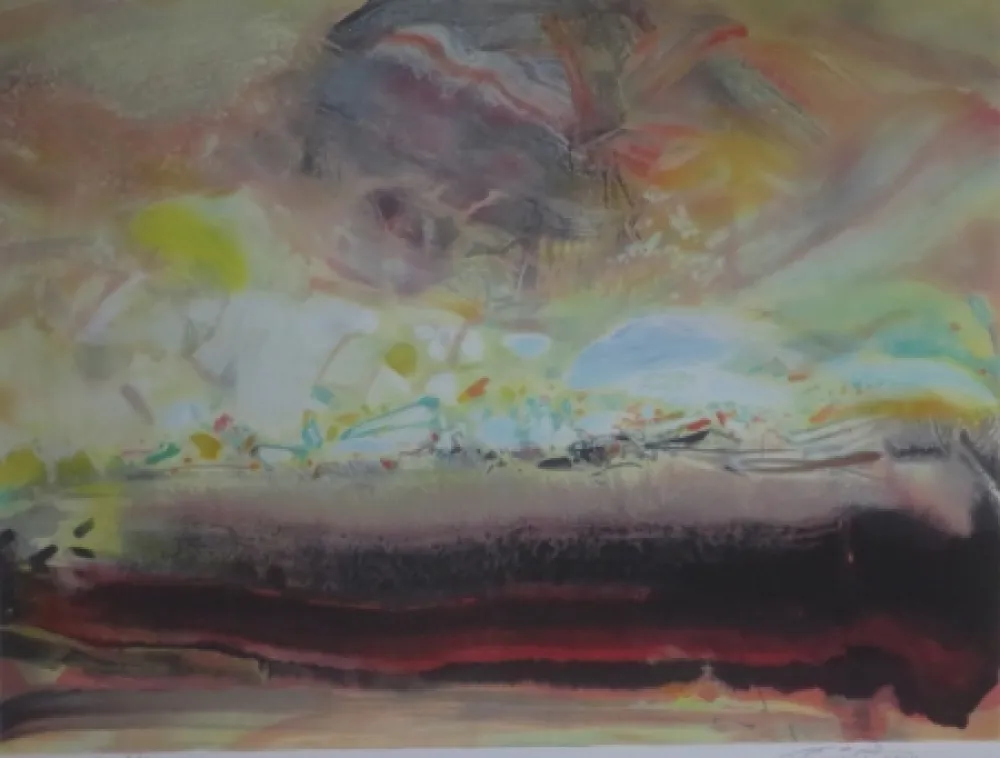 Lithograph Chu Teh Chun  - Sans titre XVI