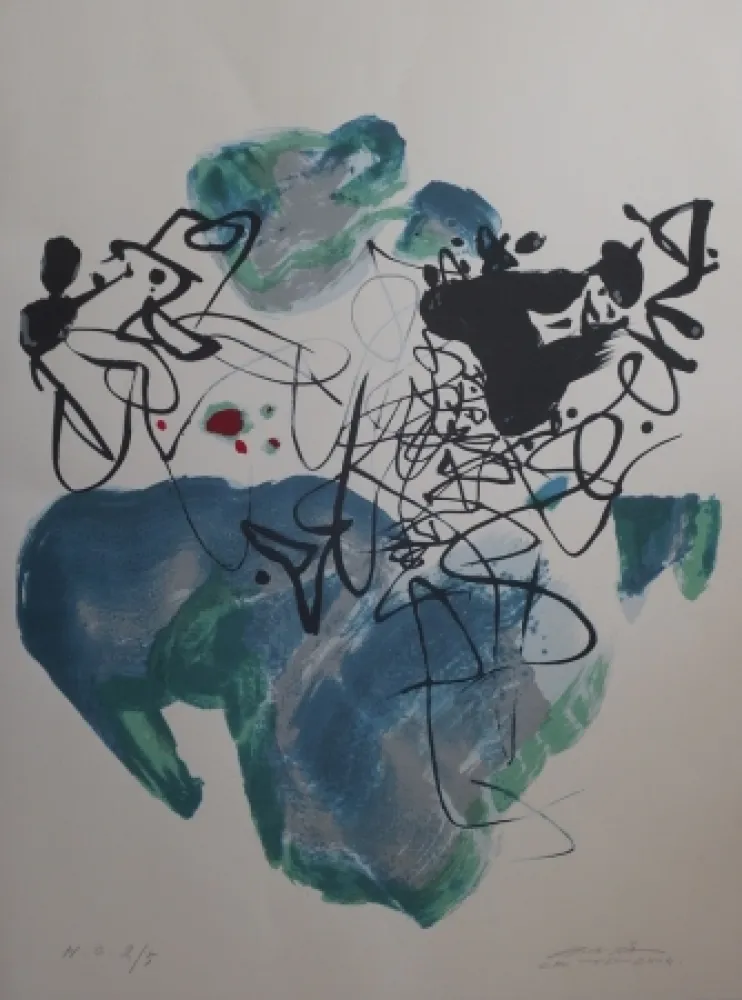 Lithograph Chu Teh Chun  - Universal Peace