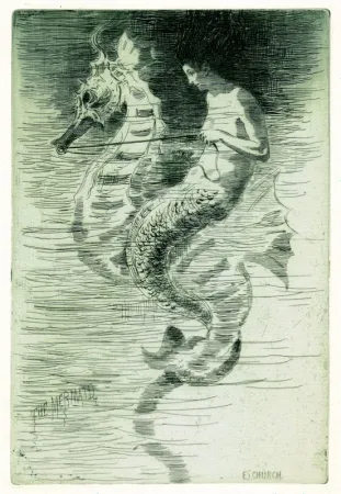 Etching And Aquatint Church - The Mermaid