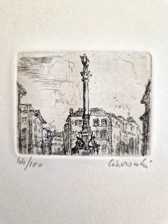 Engraving Ciarrocchi - Colonna dell'Immacolata